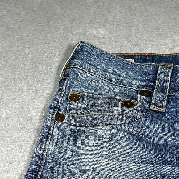 True Religion  VINNY Skinny Jeans Women 28x27 Flap Pockets Low Rise Medium Wash - Picture 4 of 16